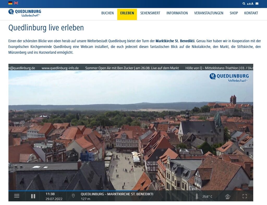 Panorama-Blick auf die Welterbestadt Quedlinburg 